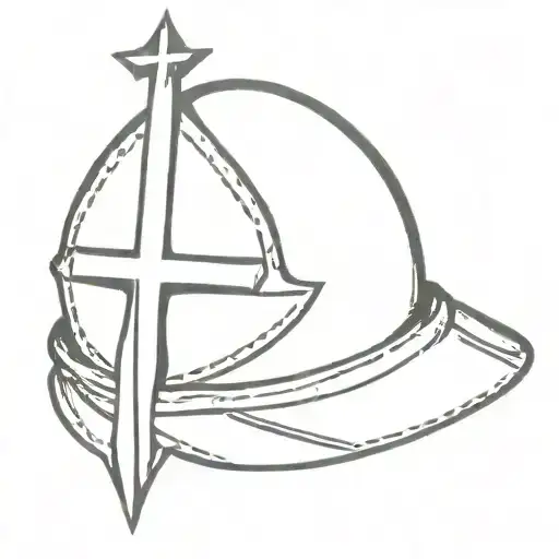 templar knight helmet with iron cross tattoo design idea