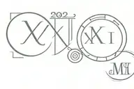 2002 Roman numerals tattoo design idea