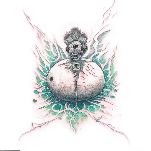 psychadelic radish tattoo design idea