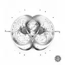 double venus symbol tattoo design idea