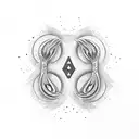 double venus symbol tattoo design idea
