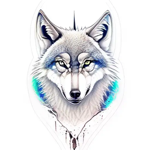 Lucifer as a wolf tattoo design idea