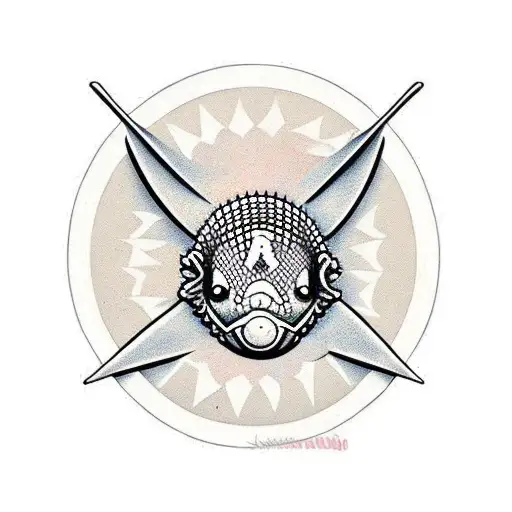 armadillo cowboy tattoo design idea