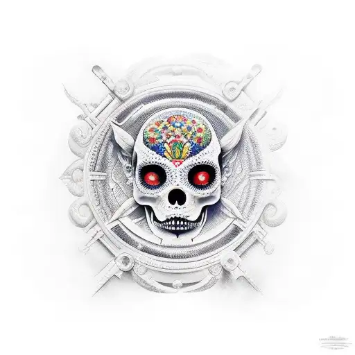 Naves espaciales, cultura maya tattoo design idea
