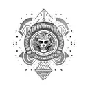 Naves espaciales, cultura maya tattoo design idea