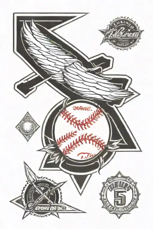 baseball diamond tattoo design idea