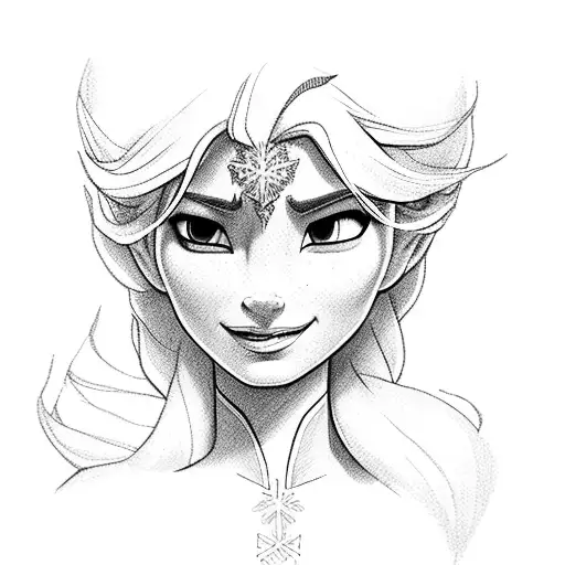 elsa  tattoo design idea