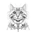 Coraline with cat tattoo design idea