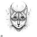 Coraline with cat tattoo design idea