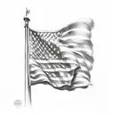 American Flag tattoo design idea