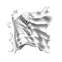 American Flag tattoo design idea