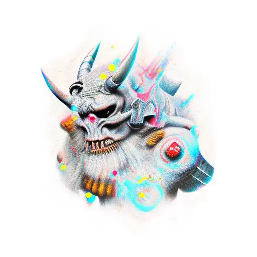 battleaxe minotaur tattoo design idea