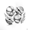peaches tattoo design idea