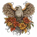 roots and wings tattoo design idea