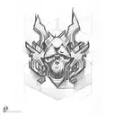 carpenter hammer tattoo design idea