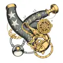 stethoscope, gemini constellation, gemini zodiac sign, bisexual symbol tattoo design idea