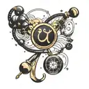 stethoscope, gemini constellation, gemini zodiac sign, bisexual symbol tattoo design idea