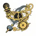 stethoscope, gemini constellation, gemini zodiac sign, bisexual symbol tattoo design idea