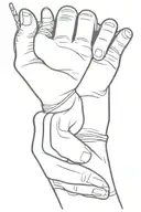 freddy mercury up hand holding tattoo design idea