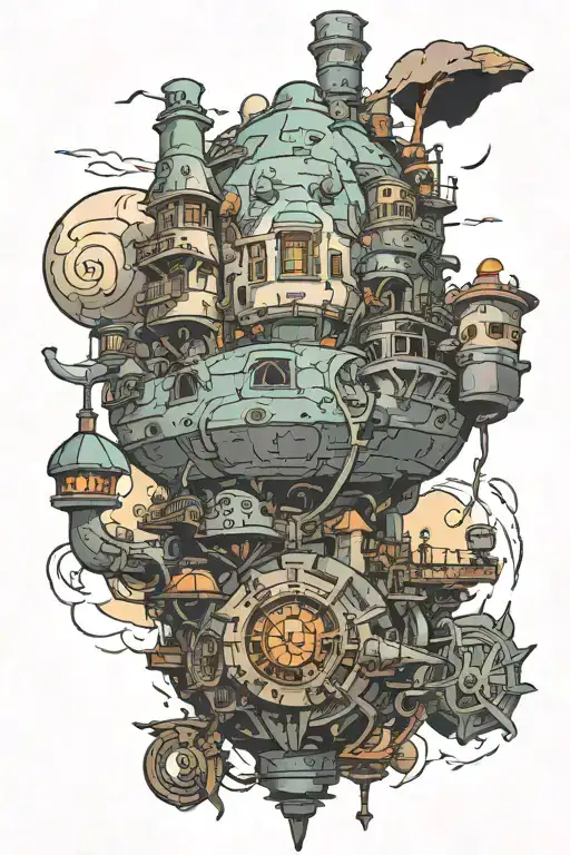 Howl's Moving Castle tattoo design idea