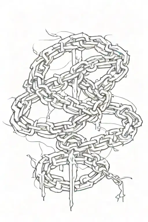 broken chain representing freedom tattoo design idea