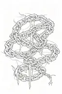 broken chain representing freedom tattoo design idea