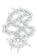 broken chain representing freedom tattoo design idea