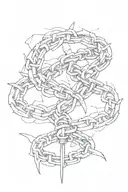 broken chain representing freedom tattoo design idea