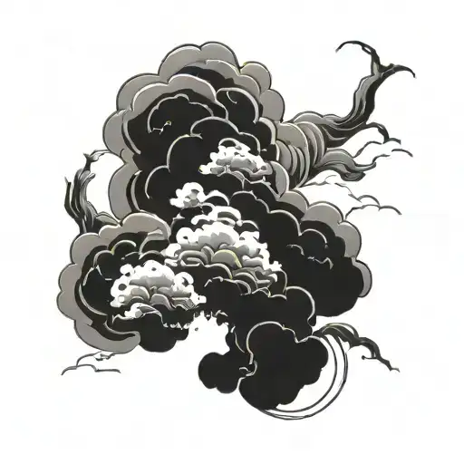 Storm clouds tattoo design idea