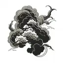 Storm clouds tattoo design idea
