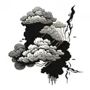 Storm clouds tattoo design idea
