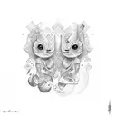 two little caspers tattoo design idea