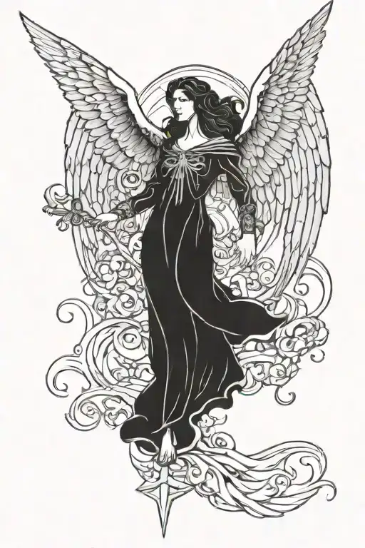 Angel of Death tattoo design idea