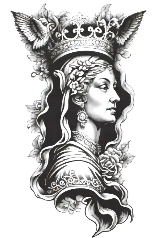 virgin of carmen  tattoo design idea