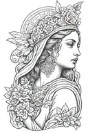 virgin of carmen  tattoo design idea