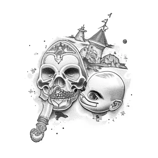 Corse, enfant Mathias et Alice, la Bretagne, les îles sanguinaire,  tattoo design idea