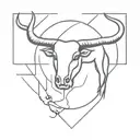 Create a minimalist tattoo of the Taurus zodiac sign with a hidden Scorpio element tattoo design idea