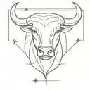 Create a minimalist tattoo of the Taurus zodiac sign with a hidden Scorpio element tattoo design idea