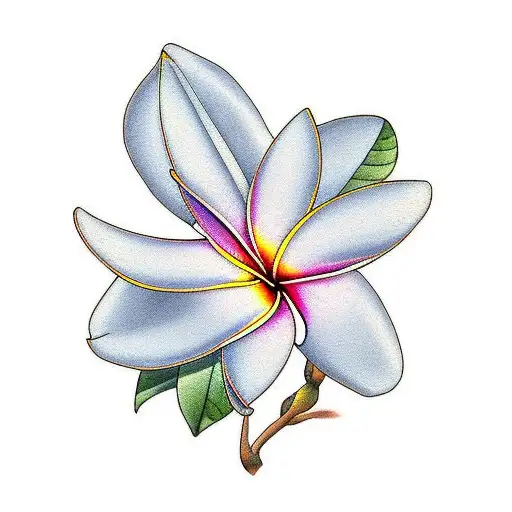 frangipani with the name Helen in memory of my nan  tattoo design idea