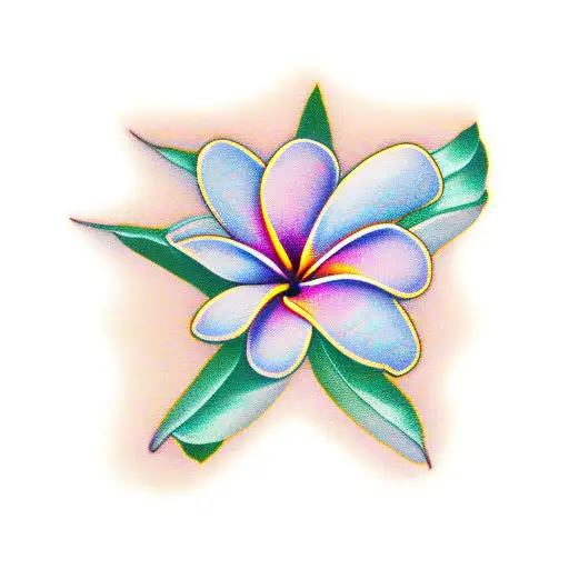 frangipani with the name Helen  tattoo design idea