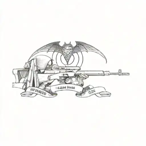 assault rifle, greyscale, gun, high heels, holding gun, machine gun, magazine monochrome, rifle, solo, tradi tattoo design idea