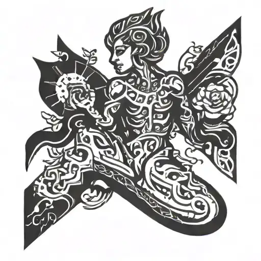 struggle height success tattoo design idea