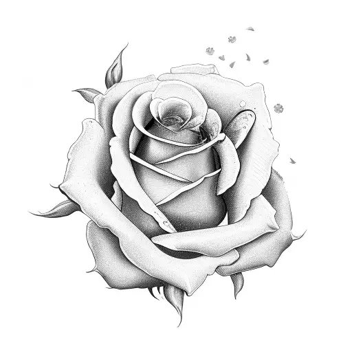999 with roses tattoo design idea