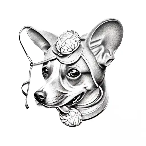 balloon animal dog  tattoo design idea