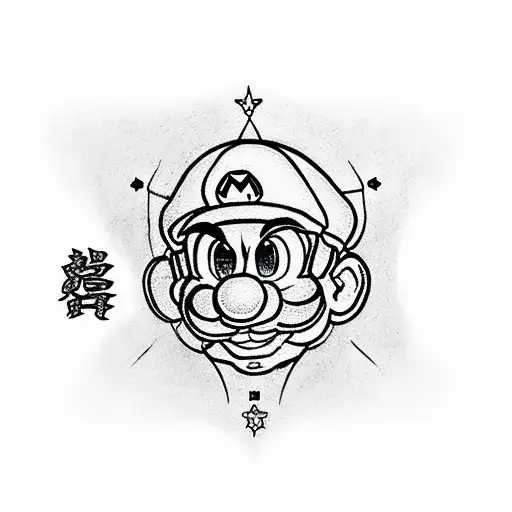 Super Mario tattoo design idea