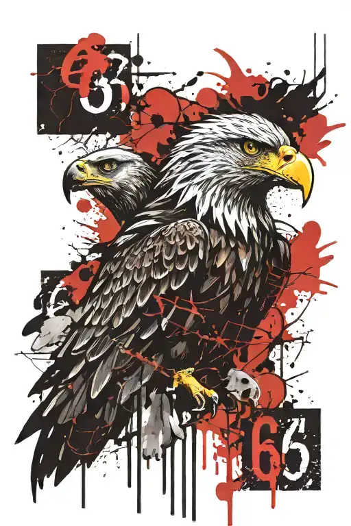 eagle road 66 sign tattoo design idea