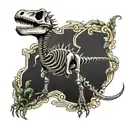 dinosaur skeleton tattoo design idea