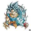 goku and beerus tattoo design idea