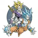 goku and beerus tattoo design idea