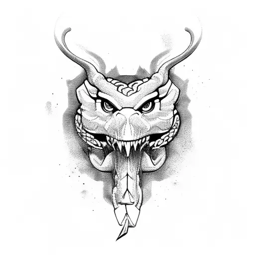 Snake  romania flag tattoo design idea